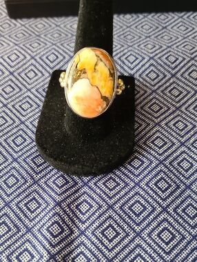 Oyster Copper Turquoise (also known as Honey Dahlia Turquoise) Statement Ring